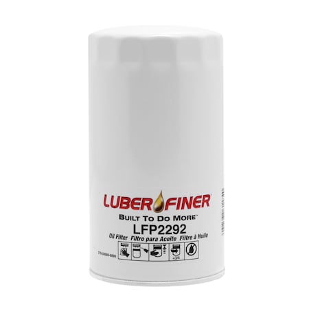 Luber-Finer Oil Filter, Engine, Od, -3.66 93Mm, Height, -6.75 171Mm, Id, -3/4-16 Thd LFP2292